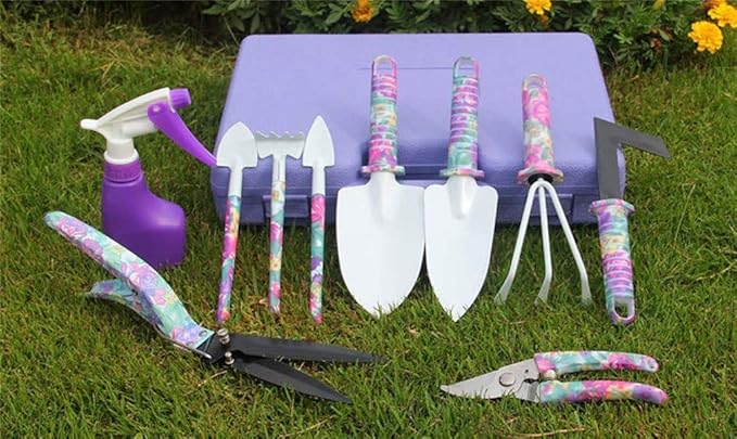 10PCS Gardening Tool Set Plant Care Mechanics Kit Pruning Tools with Carrying Case