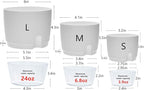 Self Watering Pots for Indoor Plants, 5 Pack 6/4.1/3.2 Inch Flower Pot Modern Decorative Plastic Planter with Extra Large Water Storage for All House Plants, Flowers, Herbs(White)