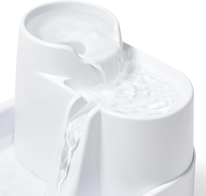 Cat Mate Multi-Level Pet Water Fountain (335) - BPA and BHT Free 3-Stage Filter, for Cats & Small Dogs, Quiet and Hygienic Drinking Fountain, 70 fl. Oz Capacity