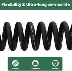 Garden Hose 75 ft x 5/8 in Heavy Duty Water Hose, Flexible and Durable, Lightweight Rubber Hybrid Hose, Leak-Free Connections, Male to Female 3/4'' Brass Fittings for Patio, Lawn, Black