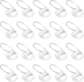 FEBSNOW Aquarium Suction Cups, Fish Tank Suction Cups Aquarium Suction Cup Clip Suction Hooks with 30 PCS Adjustable Cable Ties for Plants, Planter, Binding Moss Shrimp Nest (20)