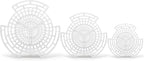 Covzoe 60 Pack Flower Pot Hole Mesh Pad, Plastic Cone Planter Bottom Filtering Grid Mat, DIY Reusable Plant Drain Screens Gasket Drainage Netting for Bonsai Gardening Prevent Soil Loss, 3 Size
