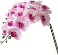 Htmeing 38 Inch Artificial Phalaenopsis Flowers Branches Real Touch (Not Silk) Orchids Flowers for Home Office Wedding Decoration,Pack of 2 (Pink Purple)