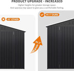 Polar Aurora 10 x 14 FT Outdoor Storage Shed, Metal Garden Shed with with Updated Frame Structure, Tool Sheds for Backyard Garden Patio Lawn, Black