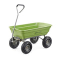 Gorilla Carts Poly Garden Dump Cart, 4 Cu Ft Tub, 600 lb Haul Capacity, Green – Heavy-Duty Utility Wagon with Quick-Release Dumping & Pneumatic Tires for Yard, Landscaping and Gardening