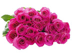 KaBloom - Pink Roses 24 with Greens Bouquet- Fresh Flowers for Birthday, Valentine's & Mother's Day