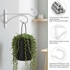 2Pack 6 Inch Plant Hangers for Hanging Baskets, Hanger for Indoor and Outdoor Plant Pots Holder, Wall Hook for Planters, Flower Basket, Wind Chimes, Lantern, Light, Bird Feeder, Home Décor-White