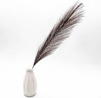 Fake Pampas Grass Plants Artificial Reeds Decoration Set of 28 Stems 17” Faux Florals Bulrush Fluffy Beige Branches Home Wedding Party Vase Fillers Christmas DIY Feathers Décor - Brown Coffee 28 Pcs