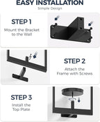 Bamworld Plant Stand Indoor Wall Decor Metal Plant Hanger Indoor Hanging Plant Holder Wall-Mounted Planters Outdoor Plant Rack Black 2 Pack (Patent Design)