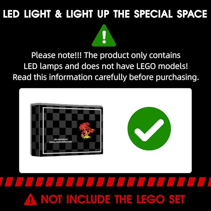 LED Light for Lego 10348 Japanese Red-Maple Bonsai Tree Set, Light Kit Compatible with Lego 10348 Building Blocks Model, Not Included The Model Set