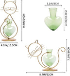 Plant Terrarium Plants Propagation Station Cat Lover Gifts for Women Home Office Decor Cat Desk Accessories