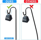 JOYSEUS Shepherd Hooks 2 Pack - 48 Inches High 1/2 Inch Thick Adjustable Rust Resistant Shepards Hooks for Outdoor Solar Lights, Lanterns, Flower Basket, Bird Feeder.