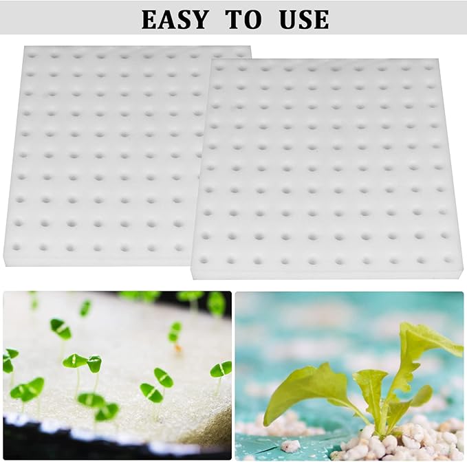 200 Pack Hydroponic Sponge Planting Tool Square Seedling Sponges Greenhouse Hydroponic Sponge Hydroponic Vegetable Planting Sponge for Small Bud Growth