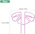 M METERXITY 1-Pack Monstera Plant Support, 11x5.9 Inch Reusable Sturdy Alloy Plant Support Stakes Unique Design for Potted Plants Flowers/Vegetables/Indoor Outdoor Climbing Plants [Pink]