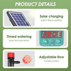 Solar Automatic Drip Irrigation Kit System, 2025 Upgrade Auto Watering System Devices for Garden with Timer, Plant Waterer Outdoor for Raised Bed Potted Plants Greenhouse (49FT-10 Pots)