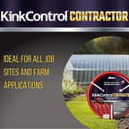 Kink Control Contractor Grade Hose with High Burst Strength, Spring Coil and Crush Resistant Couplings, Made in the USA 3/4 x 100 ft