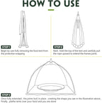 Sawysine 4 Pack Mesh Plant Cover Reusable Screen Cloche Dome Plant Protector Tent Collapsible Umbrella for Outdoor Garden Greenhouse Vegetable Flowers Strawberry from Animals(17 x 17 Inch,White)