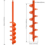 Insaga Threaded Auger Drill Bit for Planting, 4''x 32'' Drill Augers for Digging Holes with Self-Tapping Screw, 3MM Heavy Duty Garden Auger Drill Bit for Planting, Dirt Bulb Plant Auger for Drill