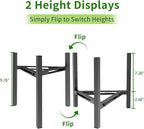 Airpark Plant Stand Indoor, Adjustable Metal Modern Plant Stands, Heavy Duty Stable Plant Pot Flower Holder Indoor Outdoor Corner, Fit 7 8 9 10 11 12 inch Pots, Black (Pot & Plant Not Included)