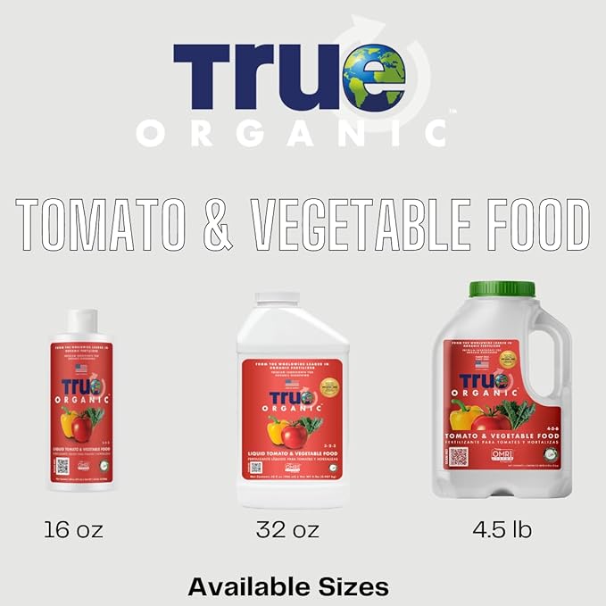 True Organic Tomato and Vegetable Food Granular Fertilizer 4.5lbs Jug - CDFA, OMRI Listed for Organic Gardening NPK 4-5-6
