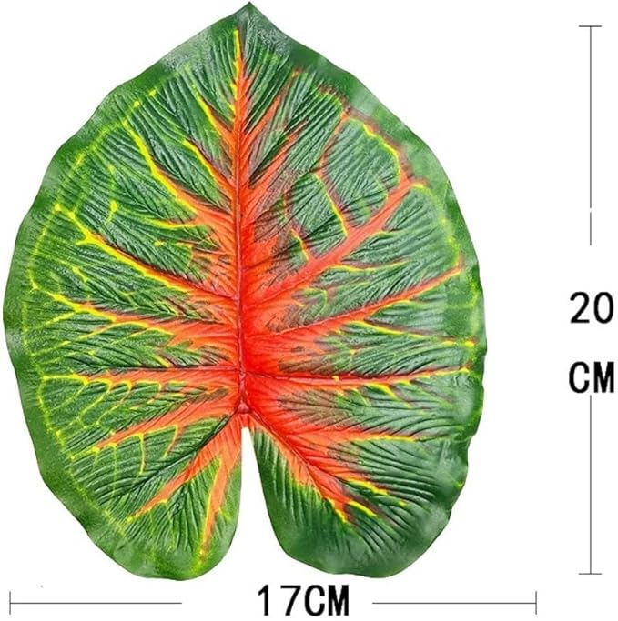 Artificial Caladium Plant with Red and Green Leaves, Red Leaf Artificial Plants Decoration Simulated Bonsai Potted Decor Home Room Party Wedding Office Floor(RedGreen(No Flowerpot), 60cm)