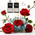 Preserved Real Rose in Glass with Scented Candles for Mom Her Wife Girlfriend Grandma Birthday Anniversary Romantic