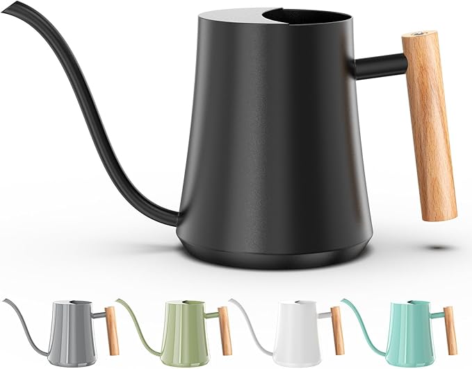 Green Moon Water Can Indoor Plant Black 35oz with Long Spout Mini Water Can Indoor Metal Watering Can Pot for Indoor House Plant Bonsai Outdoor Garden Flowers Modern Decorative