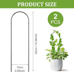 Oruola 2 Pack Hoya Trellis, Plant Trellis for Pots,U-Shaped Small Trellis for Potted Plants,13.4 Inch Metal Indoor Plant Trellis for Potted Plants for Vine Ivy Hoya Monstera,Indoor Outdoor Use, Black