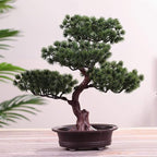 Artificial Bonsai Pine Tree, Plastic Simulation Potted Plant DIY Decorative Bonsai, Desk Display Fake Tree Pot Ornaments Home Office Bedroom Living Room Farmhouse Decorations(Style 3)