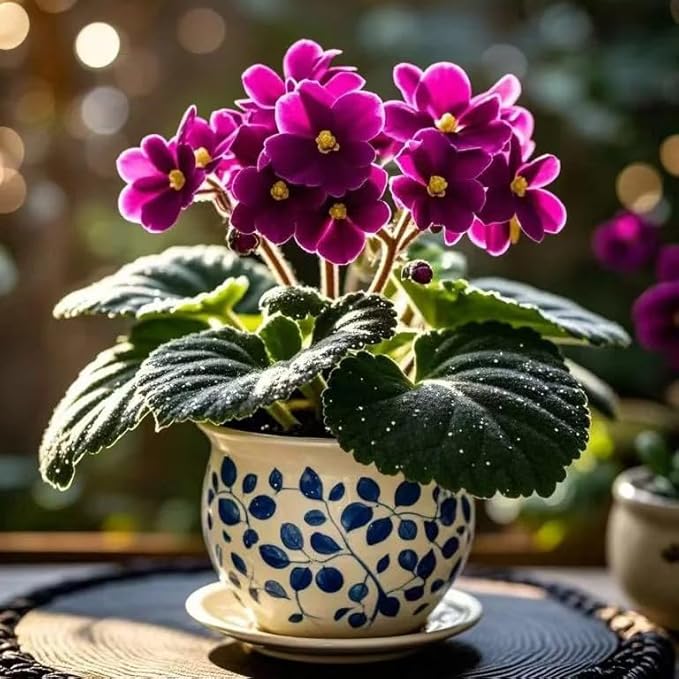 50 Saintpaulia Flower Seeds for Planting, Mixed Color Rare African Violet Seed, Perennial Non-GMO African Violet Seeds for Small Garden Border, Home Outdoor