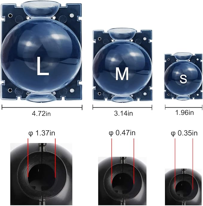 MIIIM 9 PCS Air Layering Propagation Kit, Reusable Half Clear Grafting Ball, Air Layering Pods Clear, Plant Rooting Ball for Fast Propagation (S+M+L)