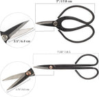 BambooMN Bonsai Basics Set - 7.2" Trimming Shears & 7" Heavy Duty Butterfly Shear - 10 Sets