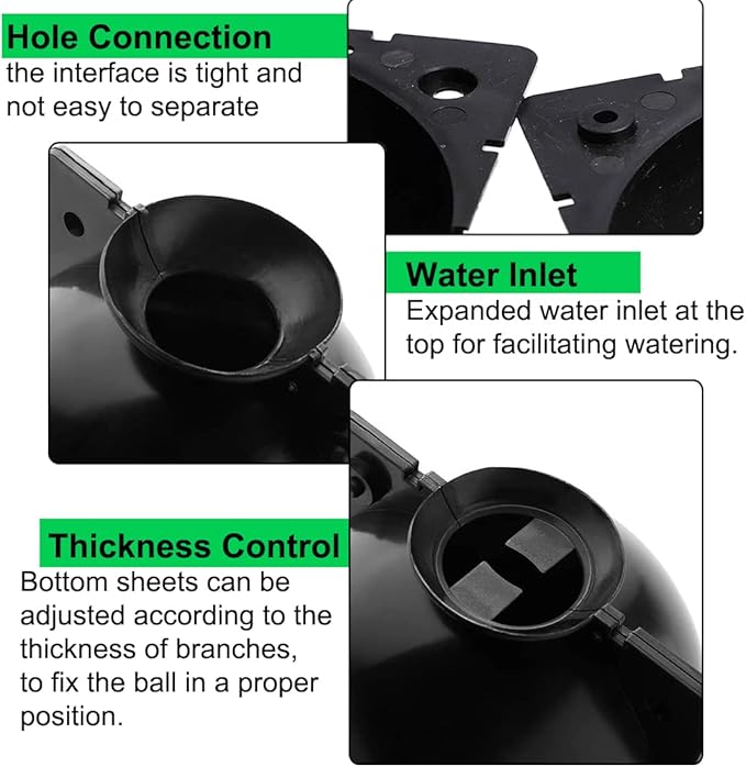 MIIIM 10 PCS Air Layering Propagation Kit with Zip Ties, Reusable Half Transparent Grafting Ball, Air Layering Pods Clear, Plant Rooting Grafting Box for Fast Propagation Plants (Medium)