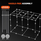 Spider Farmer 8x4 Grow Tent, 96"x48"x80", with Hook for Controller, 1680D Thicken Mylar Canvas, Enlarged View Window, Waterproof Floor Tray for Indoor Hydroponic Growing for SF4000, SE5000, G5000