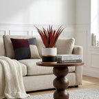 Briful Artificial Red Succulent Plant in Pot with Bamboo Tray, Small Agave Fake Plant for Desk Decor, Modern Aloe Faux Plant for Office, Shelf, Table, Bedroom, Indoor Home Decoration