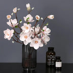 Artificial Flowers for Decoration,Simulated Flowers Simulation Big Magnolia Artificial Flower Orchid Fake Flowers Plant Living Room Home Wedding Decoration(Light Pink)