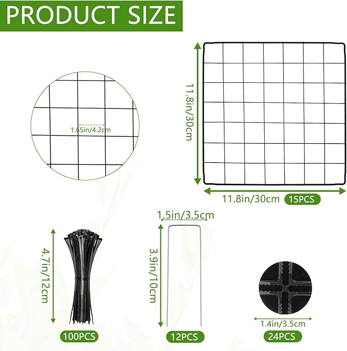 CIEOVO Plant Protectors from Animals, Heavy Duty Metal Plant Cages, 12"x12" Chicken Wire Cloche for Plants Wire Plant Covers Garden Protection Garden Plant Cloche, Chicken Wire Cloche Plant Protector
