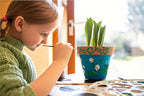 Paint & Plant Flower Growing Gardening Kit with 3 Pots for Kidz - Gardening Tools Set Easter Gifts for Girlz & Boyz Agez 5, 6, 7, 8, 9, 10, 11 & 12 Yearz Old Girlz