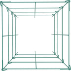 VEVOR Tomato Cages, 14.6" x 14.6" x 39.4", 6 Packs Square Plant Support Cages, Green PVC-Coated Steel Tomato Towers for Climbing Vegetables, Plants, Flowers, Fruits