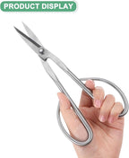 M METERXITY Bonsai Tool - 8.3 Inch Stainless Steel Bonsai Scissor, Bonsai Tree Plants Modeling Tools, Applying to Grow Room/Trimming Plants/Pruning Shears (210mm, Silver)