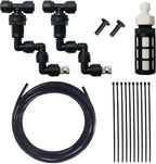 Reptile Terrariums Misting Accessories kit, 2PCS Adjustable Reptile Mister Nozzles, with 16ft 1/4 inch Tube, Black