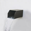 PONDO 4" Square Water Fountain Spout, 316 Stainless Steel Spillway Waterfall Accent Scupper with Integrated Spray Baffle for Landscape Decor, Ponds, Pools, Water Walls, Fountains (Dark Brown)