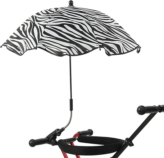 Chair Umbrella with Clamp Portable Adjustable Angle Sun Shade UPF 50+ for Beach Patio Strollers and Folding Chairs Polyester Rubber