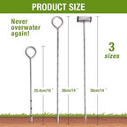 Soil Probe 14 Inches Moisture Meter for Plants, Soil Moisture Sampler with Dual Scale Markings, House Plant Water Monitor No Batteries Required