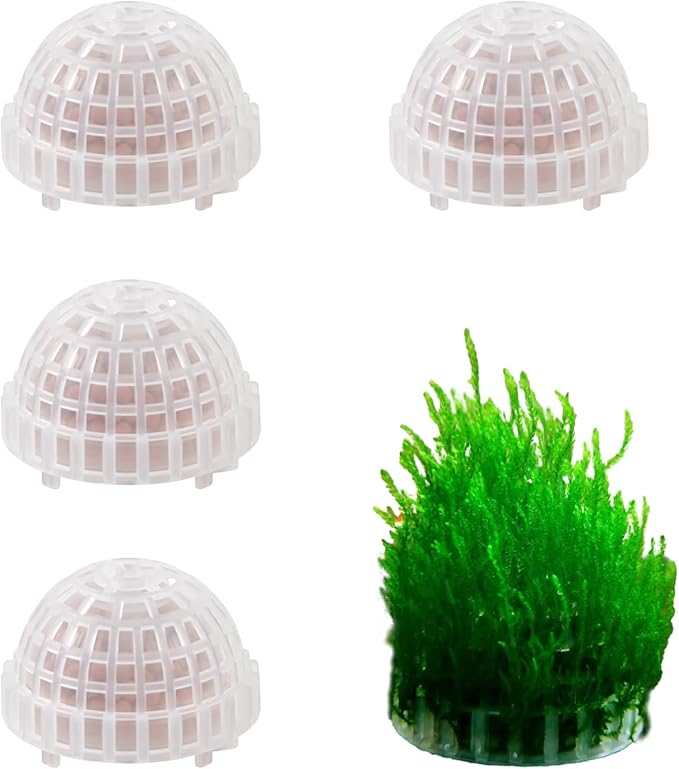 4 Pcs Aquarium Moss Ball Holder Plastic Aquarium Shrimp Fish Tank Plant Shaping Filter Ornaments Decor