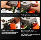 62cc Post Hole Digger 2-Stroke Petrol Gas Powered Earth Digger with 3 Auger Bits (3" 5" 8") + 3 Extension Bar (24" 24" 24") for Farm Garden Plant Fence and Planting