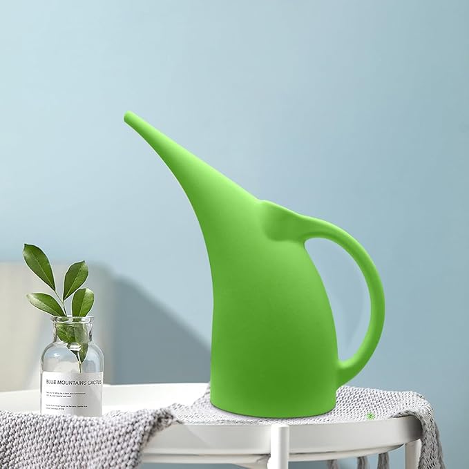 Watering Can for Indoor and Outdoor Plants - 1/2 Gallon - Green