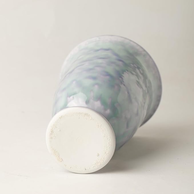 Ceramic Planter Vase for Indoor Plants, Modern Iridescent Flower Pot, Decorative Orchid Planter, Pastel Glazed Ceramic Vase for Living Room, Bedroom, Tabletop Home Decor