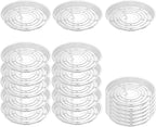 TRUEDAYS 10 Inch 5 Pack Clear Plant Saucers Flower Pot Tray Excellent for Indoor & Outdoor Plants