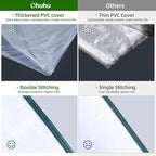 Ohuhu Plastic Greenhouse for Outdoors: Portable Walk in Plant Green House with Improved Transparent PVC Cover, 3 Tiers 12 Shelves Stands Small Greenhouses Backyard Green Houses for Outside Heavy Duty